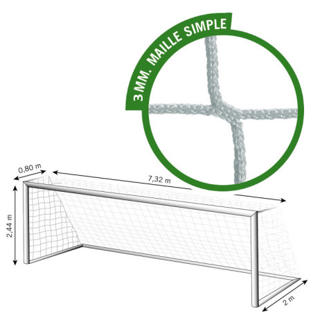 Filets Foot à 11 Trapézoïdaux PP 3 mm – Maille 120 | CLUB-SHOP.fr
