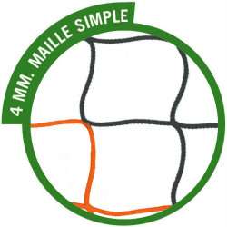 Filets foot à 11 - Maille 120 mm - Bicolore - Modèle EUROPEEN - La paire - Coloris noir/jaune 2