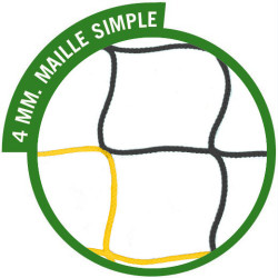 Filets foot à 11 - Maille 120 mm - Bicolore - Modèle TRAPEZOIDAL - La paire - Coloris noir/rouge 2