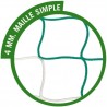Filets foot à 11 - Maille 120 mm - Bicolore - Modèle TRAPEZOIDAL - La paire - Coloris blanc/vert