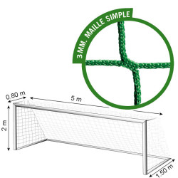 Filets foot à 5 - Maille sans noeuds 120 mm - Modèle TRAPEZOIDAL - La paire 2