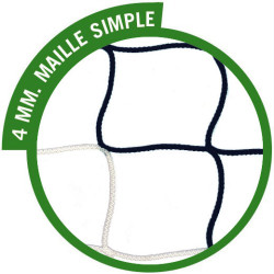 Filets foot à 5 - Maille sans noeuds 120 mm - Bicolore - Modèle TRAPEZOIDAL - La paire - coloris blanc/rouge 2