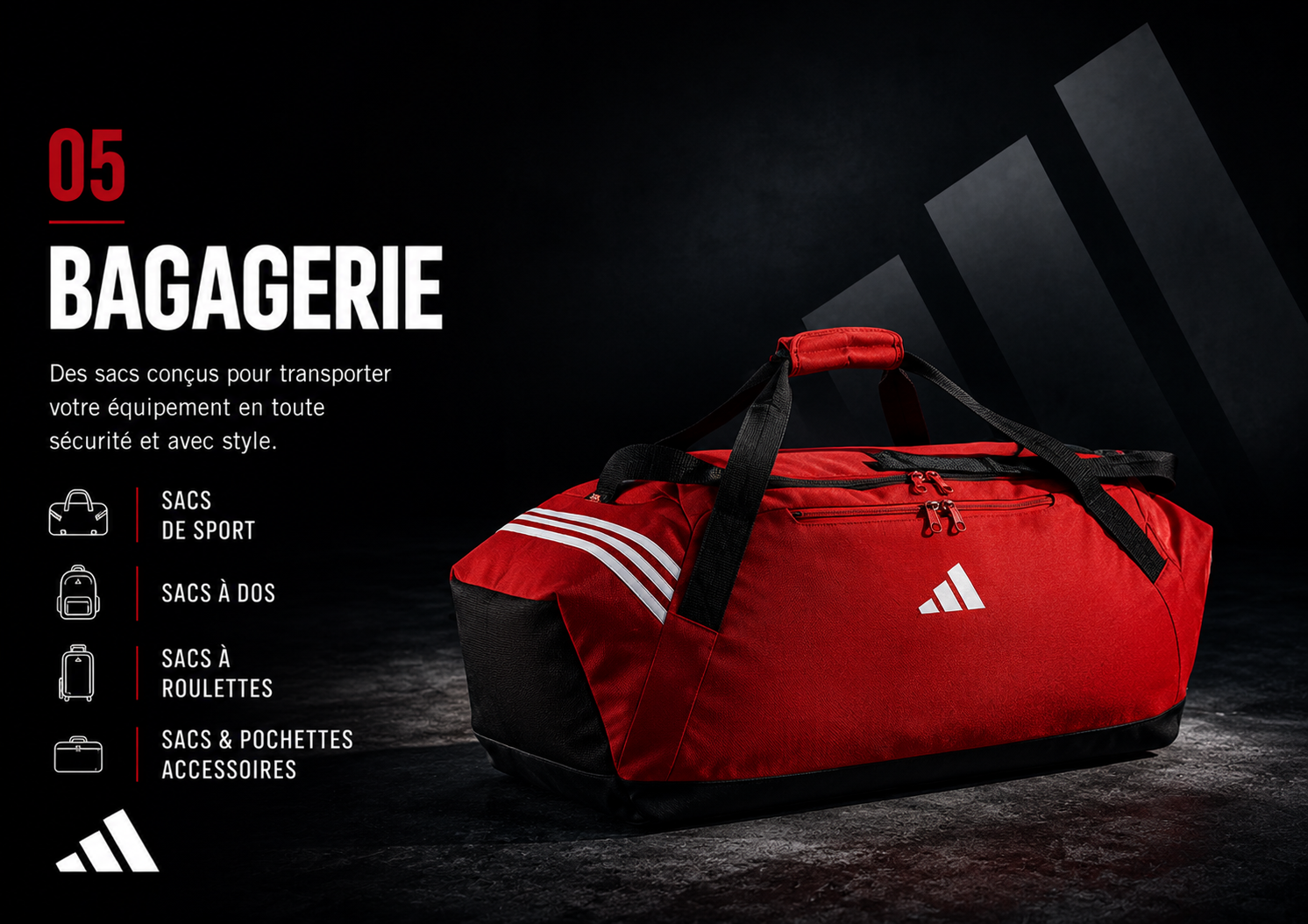 Sacs et bagagerie Adidas pour clubs sportifs