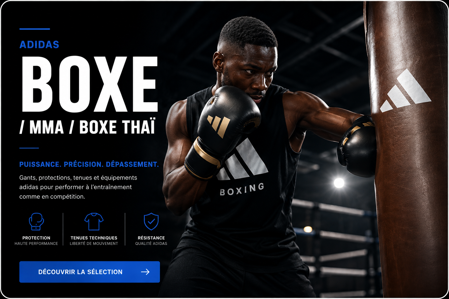 Équipements adidas Boxe MMA et Boxe Thaï