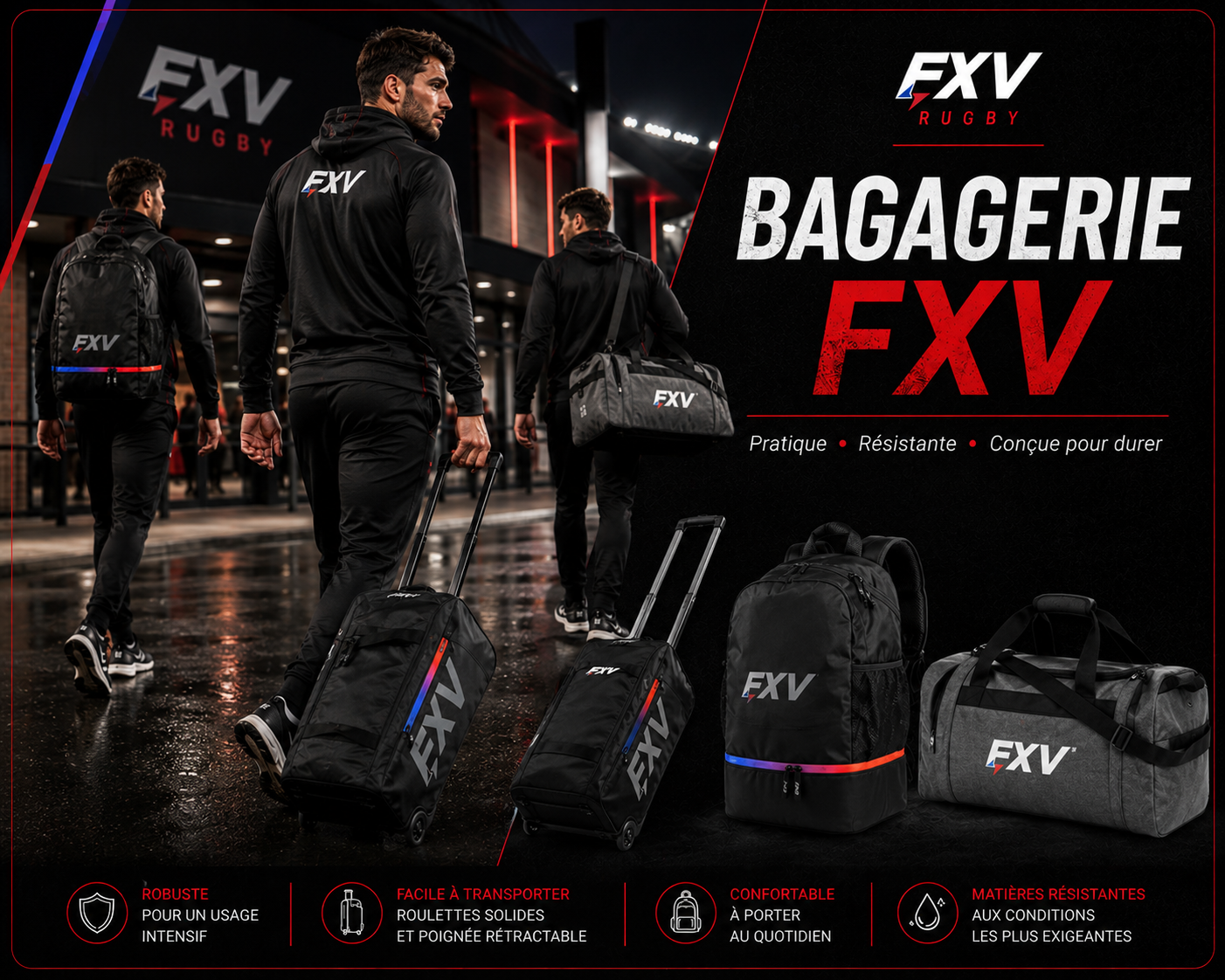 Bagagerie rugby FORCE XV sacs de sport sacs à dos et sacs à roulettes