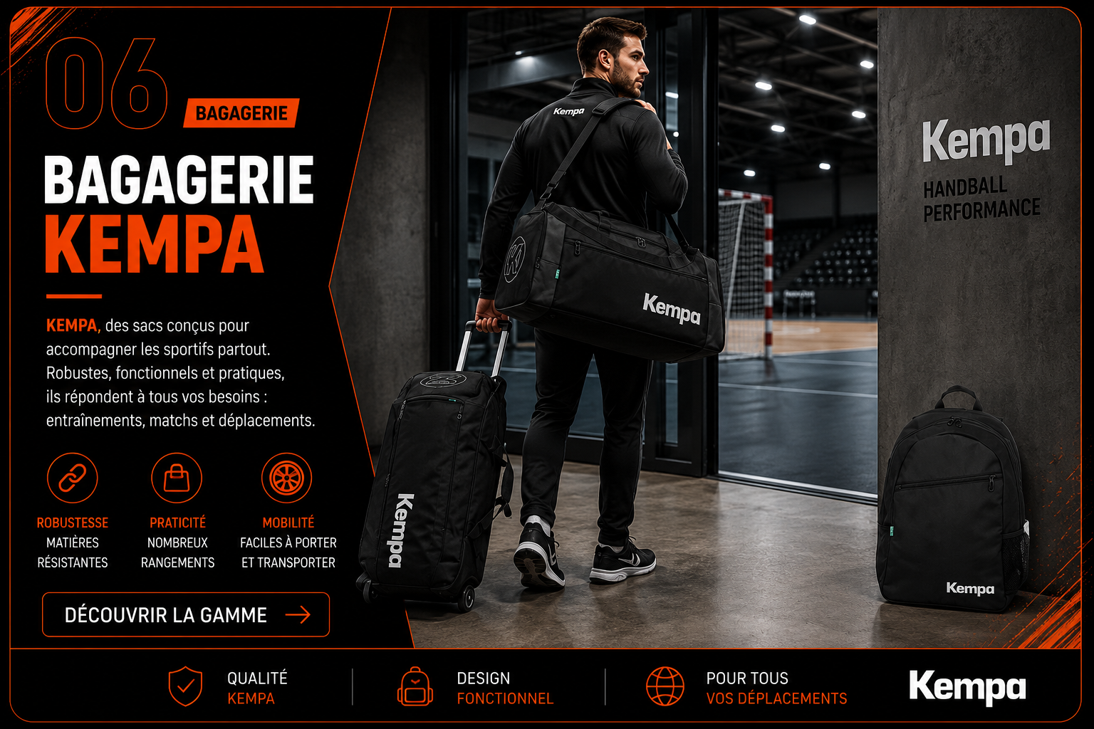 Bagagerie KEMPA sacs de sport sacs à dos et sacs à roulettes