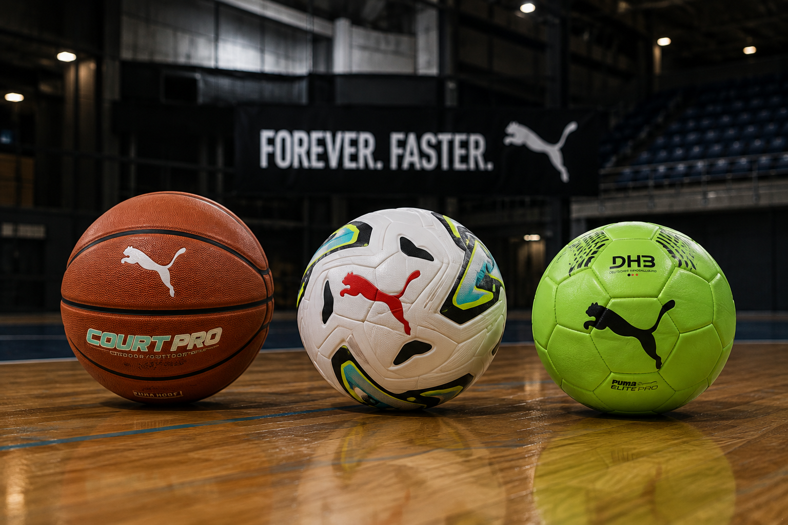 Ballons PUMA football handball basketball