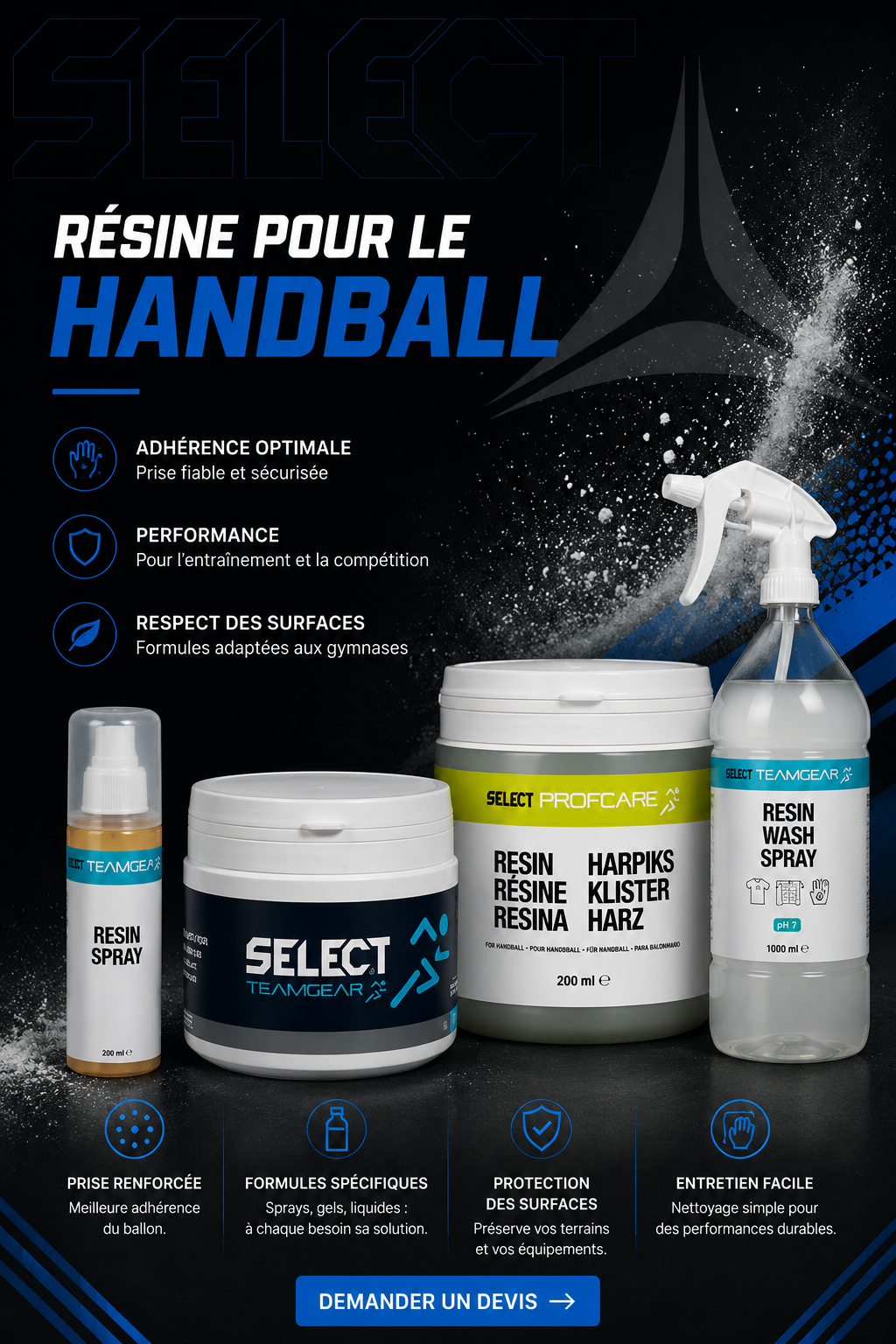 Résine SELECT pour la pratique du handball