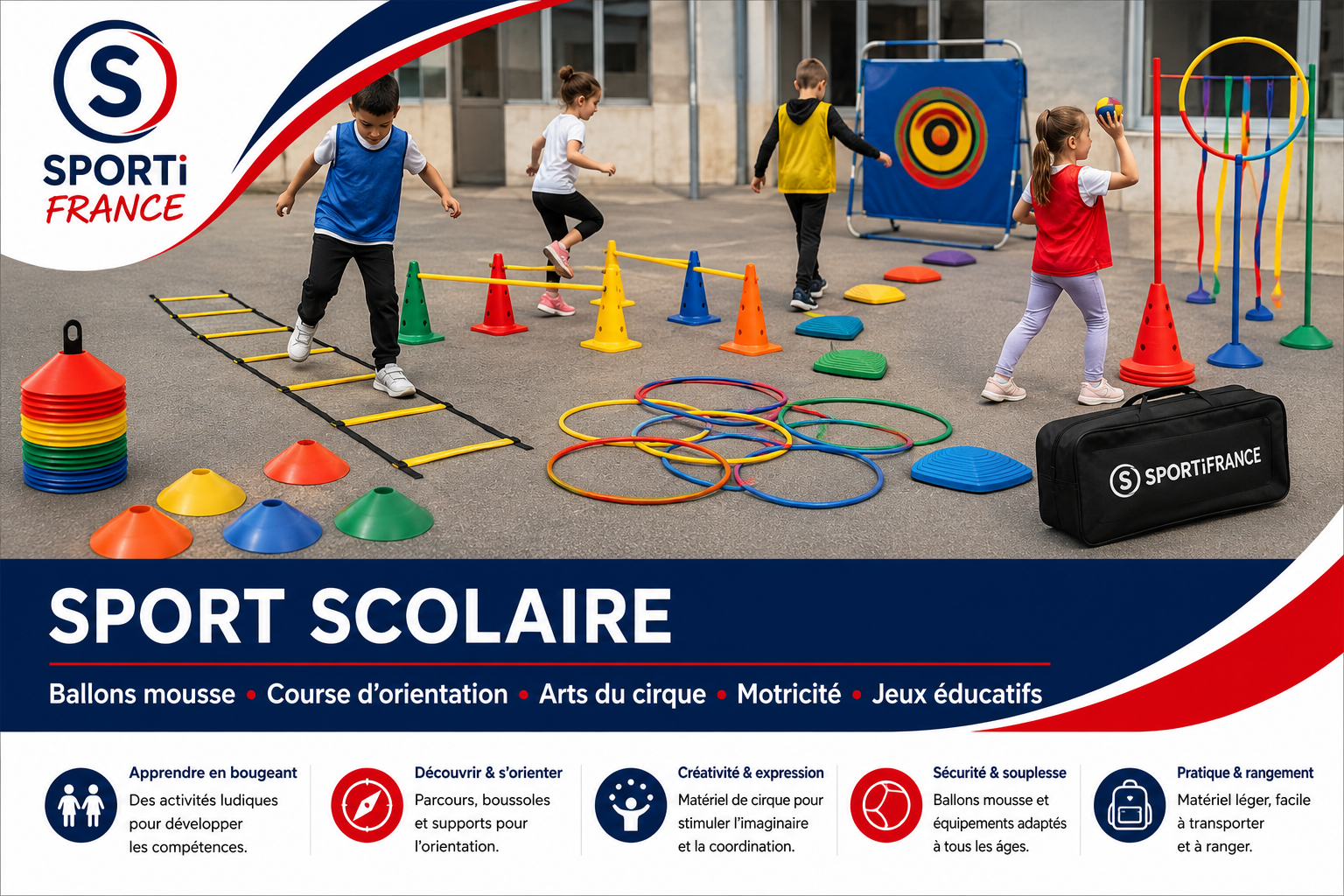 Matériel de sport scolaire SPORTIFRANCE