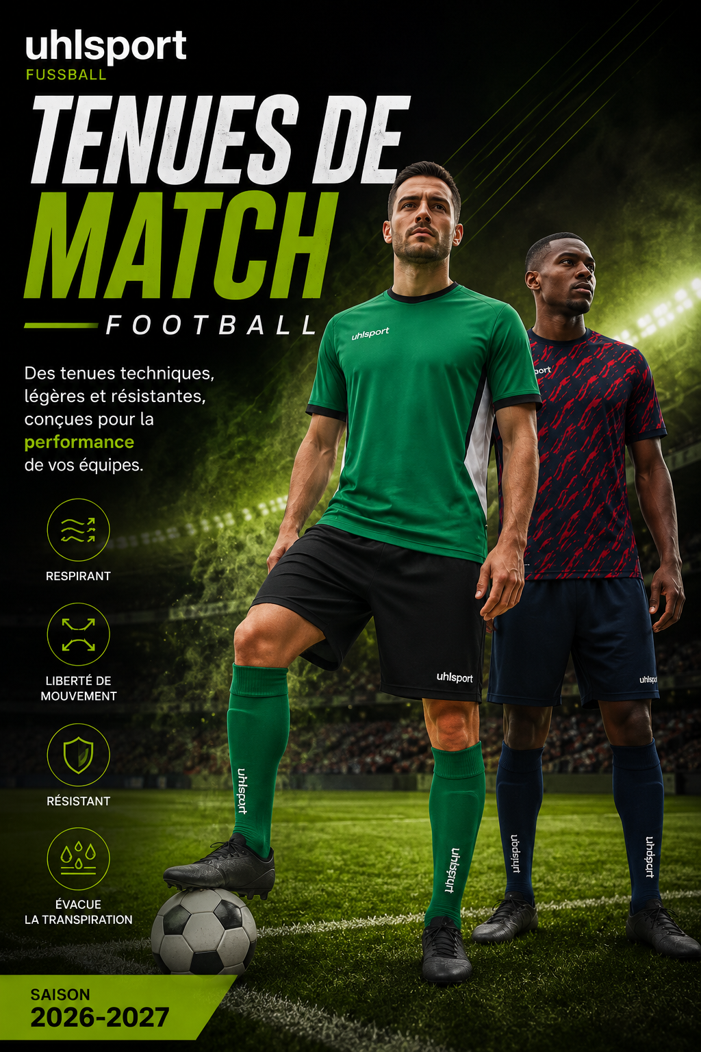 Tenues de match football Uhlsport