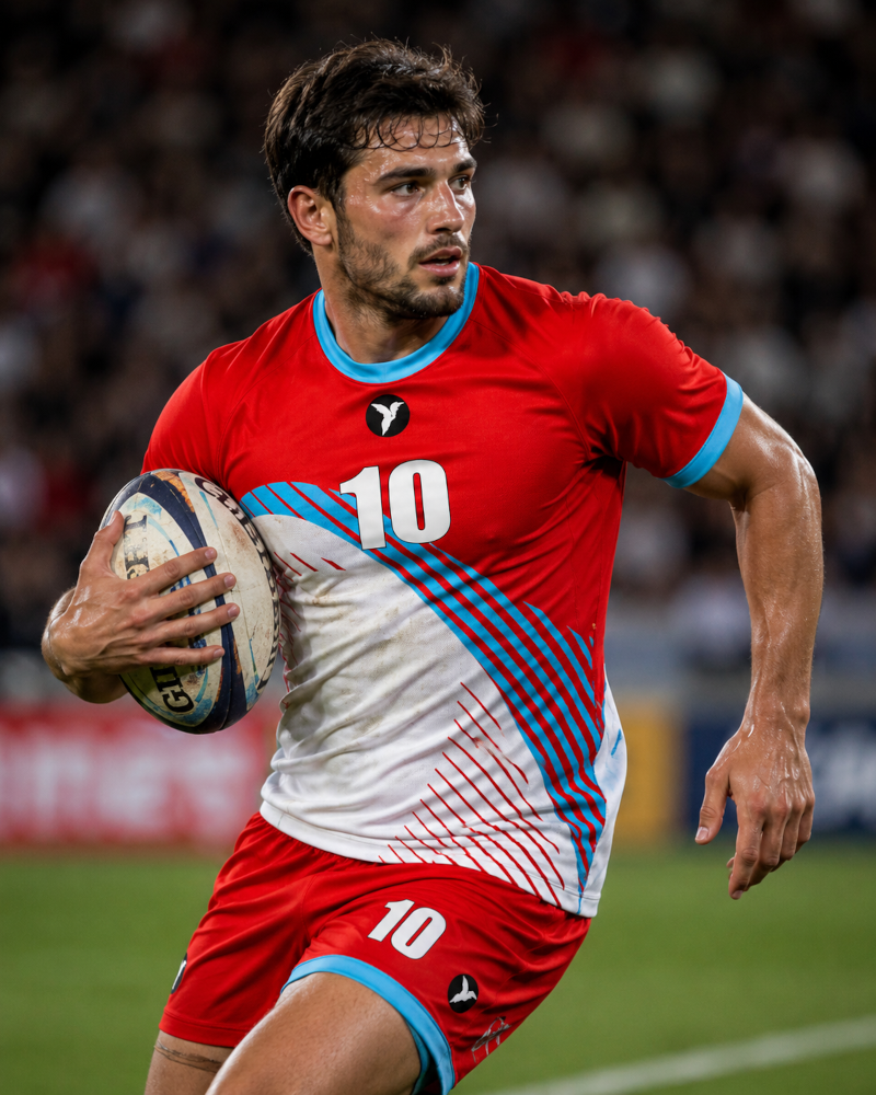 Maillot de rugby personnalisé design International ESMAÏA