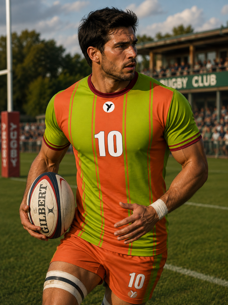 Maillot de rugby personnalisé design Outline ESMAÏA