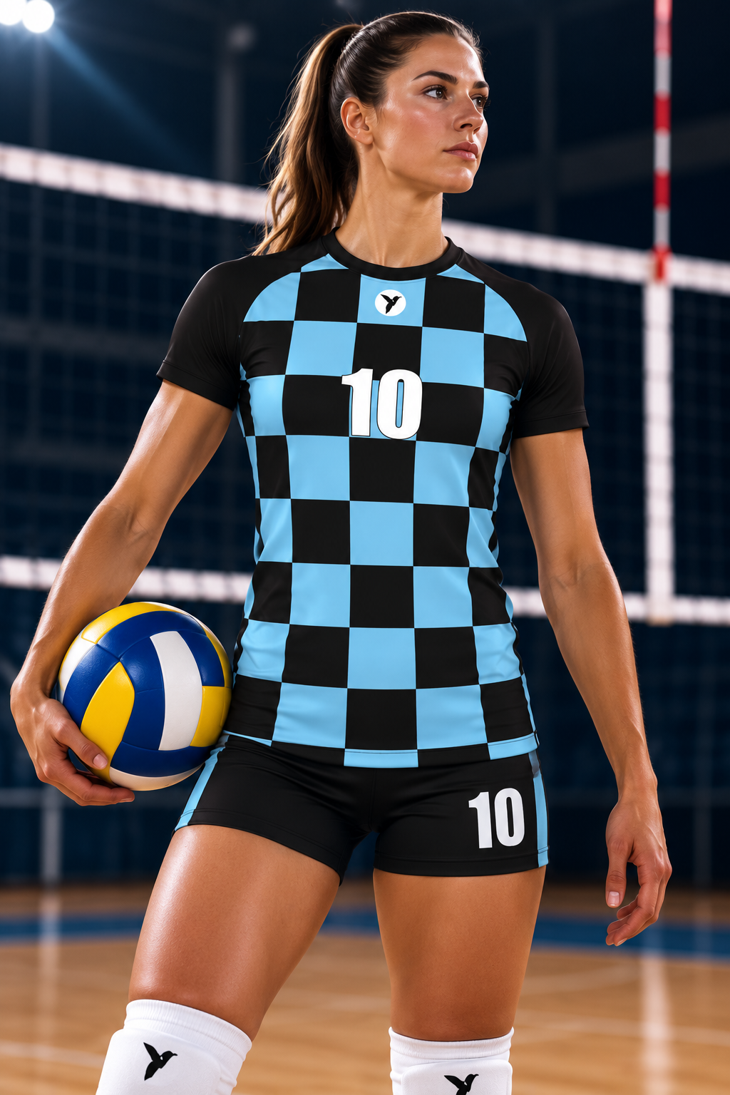 Maillot de volley personnalisé ESMAÏA design Checkmat