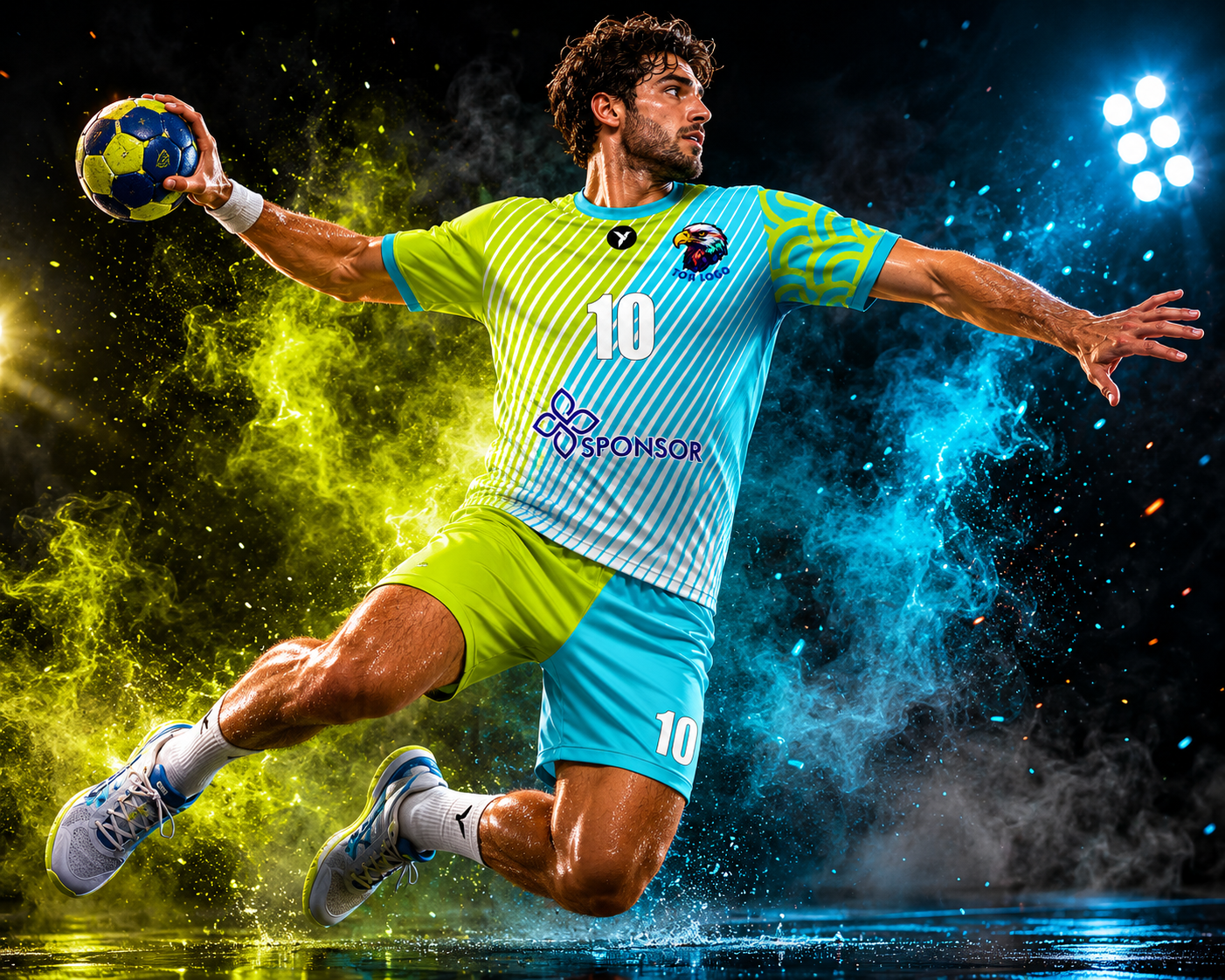 Tenue complete handball maillot et short sublimes ESMAIA