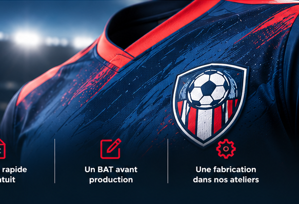 Maillot de sport personnalisé aux couleurs d'un club