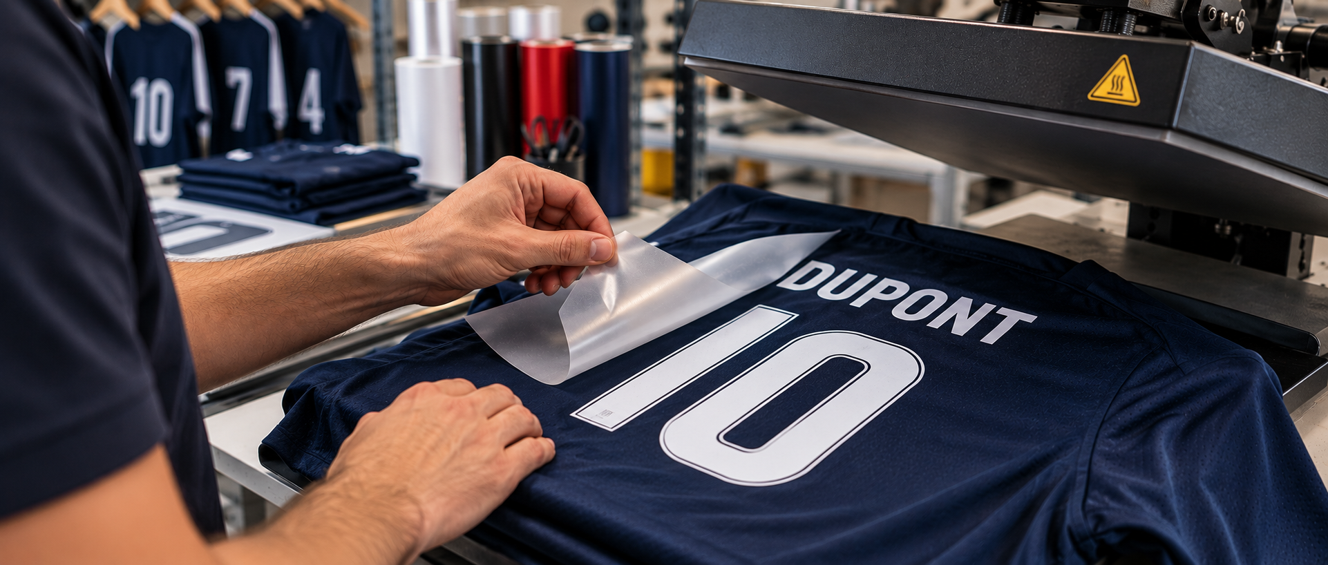 Flocage d'un maillot de sport personnalisé