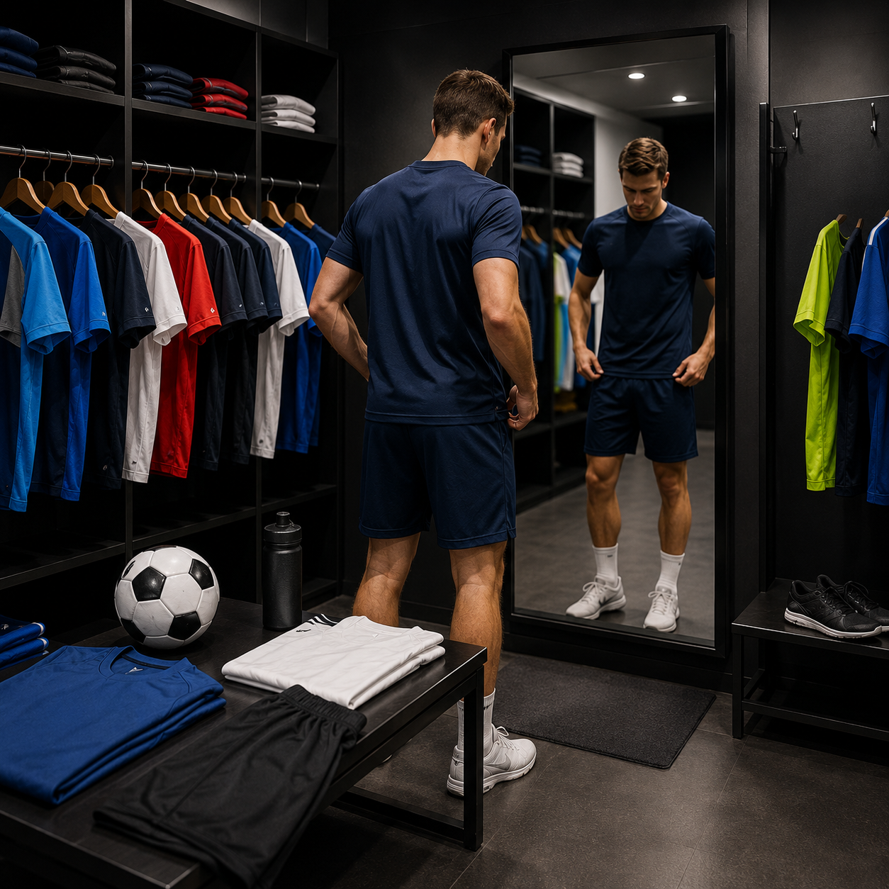 Vestiaire d'essayage CLUB-SHOP avant commande
