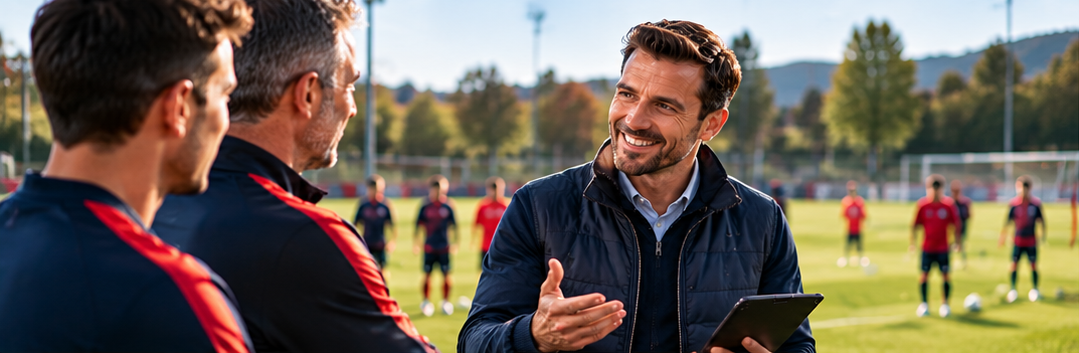 Agent commercial CLUB-SHOP en rendez-vous avec un club sportif