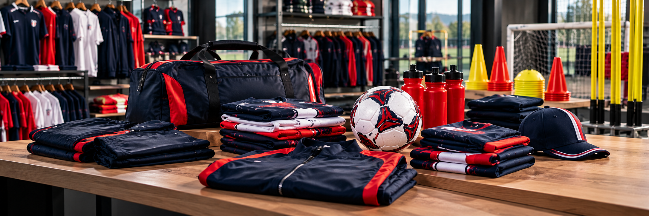 Textile, bagagerie, ballons et matériel sportif proposés par CLUB-SHOP